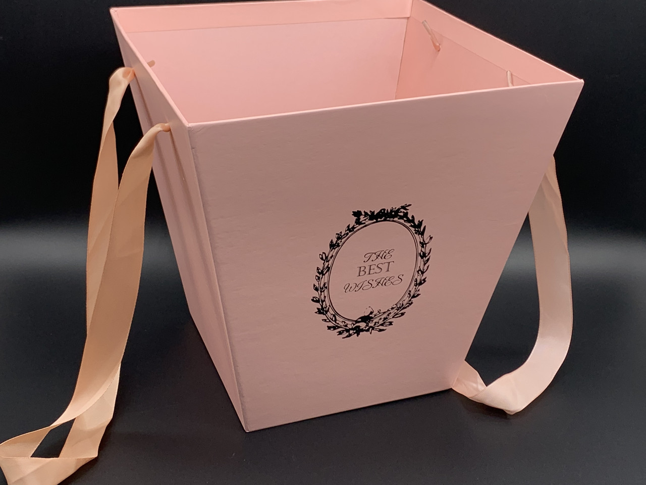 Капелюшкові коробки для квітів подарункові флористичні Колір рожевий. 25х24см