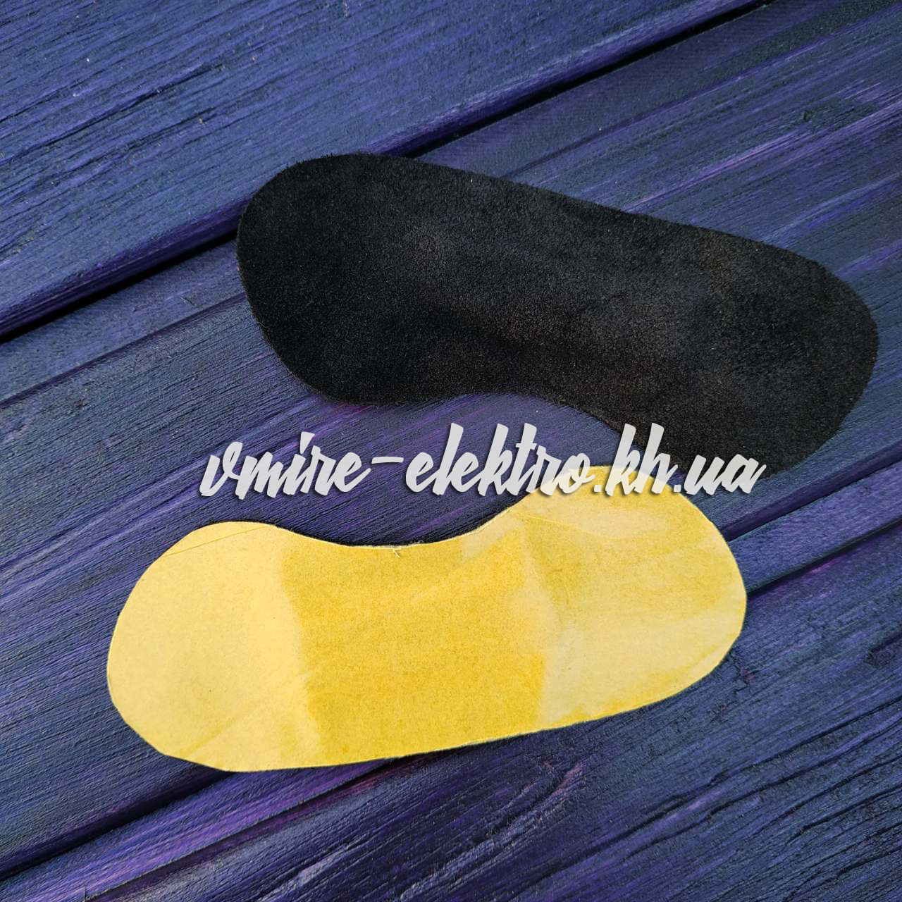 Наклейки на задню частину взуття чорні (Шкіряні)