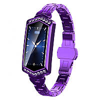 Розумний годинник фітнес-браслет Finow B78 з кольоровим дисплеєм і тонометром (Фіолетовий)