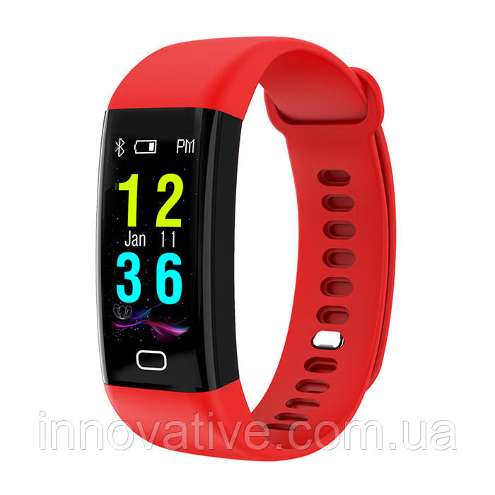 Розумний фітнес браслет Lemfo F07 з тонометром c пульсоксиметром (Червоний), фото 1