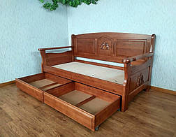Дерев'яний диван з висувними ящиками від виробника "Орфей Преміум", фото 2