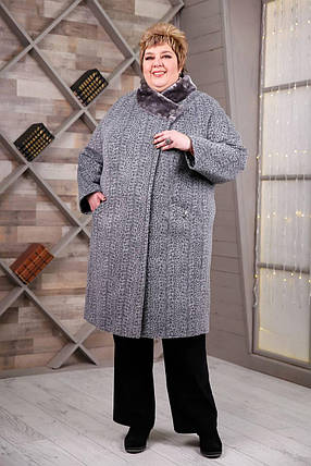 Жіноче зимове пальто великих розмірів П-1097 і/м Dracena/50, 64-68р, фото 2