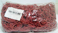 Гумки для грошей червоні (25*1,5*1,5) "Plast", 1 кг/пач