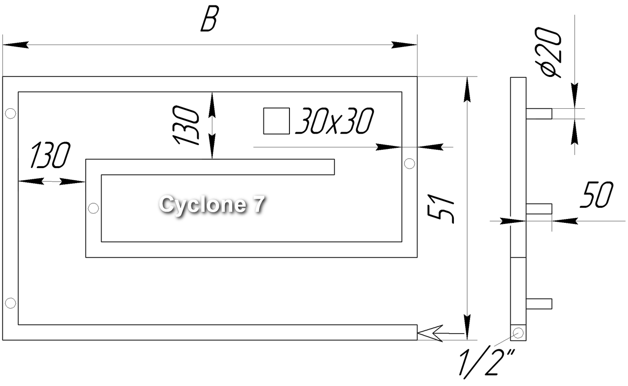 Полотенцесушитель Cyclone 7 ширина 800 мм. Современный дизайн. Квадратные формы труб 30х30 - фото 5 - id-p17391197