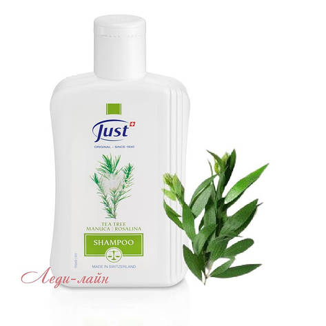 Шампунь Чайне дерево з розалиной / TEA TREE Just (Юст) Швейцарія, 250 мл, фото 2