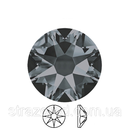 Стрази клейові Swarovski (імітація) XIRIUS 16 граней (8+8) BLACK DIAMOND SS16 Non-Hot Fix 100 шт.