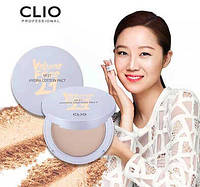 Clio Volume Face VF21 Hydra Cotton Pact компактная пудра с бархатным финишем 01 тон