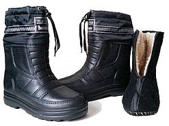 Чоботи чоловічі зимові зі вставкою, ПВХ, розмір  41,42,43,44,45 .