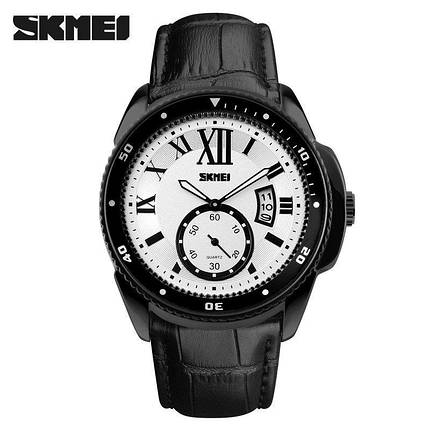 Класичні чоловічі наручні годинники Skmei 1135 Black, фото 2