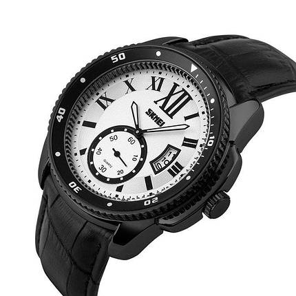 Класичні чоловічі наручні годинники Skmei 1135 Black, фото 2