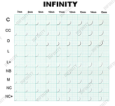 Вії INFINITY Ombre (фіолетові кінчики) D 0.07 Mix 8-13mm, фото 3
