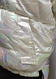 Куртка коротка осінка, кольору білий хамелеон, фото 4