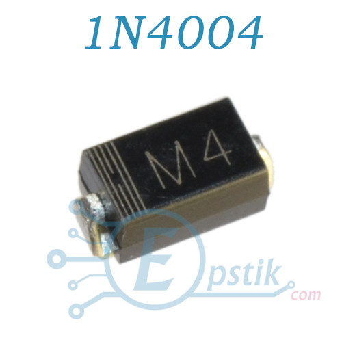 1N4004 (M4) діод випрямний 1А 400В DO214 SMA