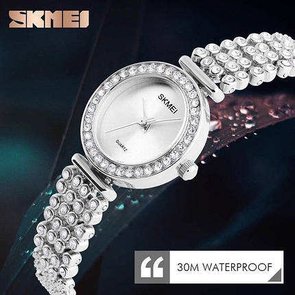 Оригінальні жіночі годинники Skmei 1224 Silver, фото 2