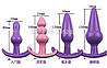 Анальна пробка силіконова ялинкою, анальна пірамідка, фото 7