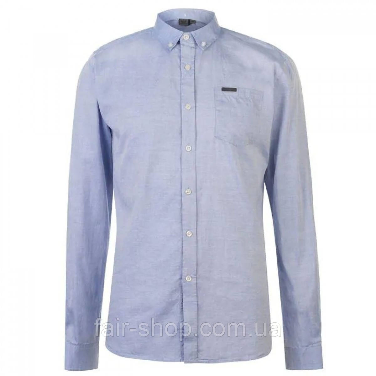 Рубашка Firetrap Basic Oxford Blue, оригинал. Доставка из США/ЕС в течение 14 дней, фото 1