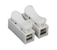 Клемник самозажимний 2 входа (CH-2)   2х2,5кв білий ИМПОРТ Ок  цена за 1 шт