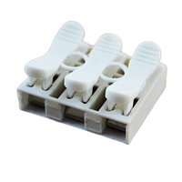 Клемник самозажимний 3 входи-6выхода 3х4кв (КН 3-6) (6А великий білий) ІМПОРТ Ок