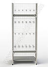 Стелаж сітчастий 2350х1200 мм, приставний металевий стелаж, торговий стелаж Рістел з сітчастими панелями, сітчастий стенд, фото 6