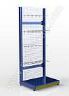 Стелаж сітчастий 2350х1200 мм, приставний металевий стелаж, торговий стелаж Рістел з сітчастими панелями, сітчастий стенд, фото 9
