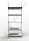 Стелаж на стяжках 2350х950 мм, приставний металевий стелаж Рістел, торговий стелаж з поличками без задньої стінки, стелаж на склад, фото 6