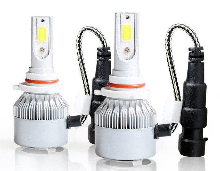 Автомобільні світлодіодні лід LED-лампи в фари C6 9006 (HB4) 7600 lm 6000 K
