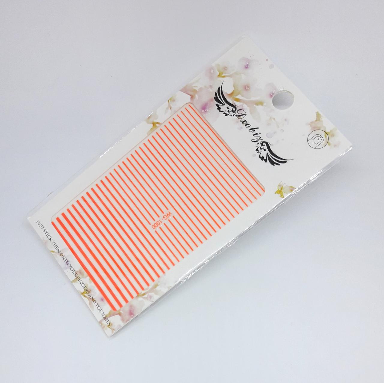 Гнучка стрічка для дизайну нігтів жовтогаряча Andi Prof