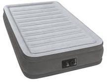 Надувне ліжко односпальне з вбудованим електро насосом Intex 67766 (99-191-33 див.) + 220V