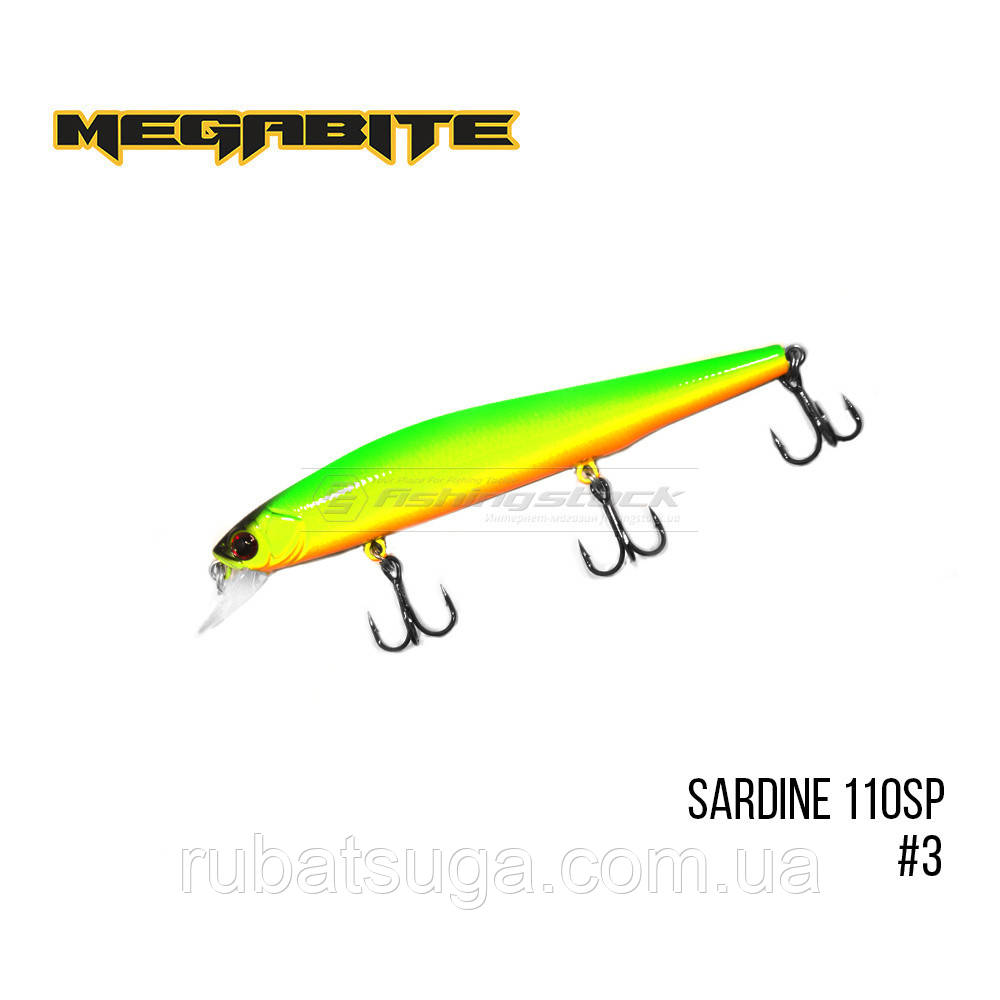 Воблер Megabite Sardine 110SP 3, фото 1