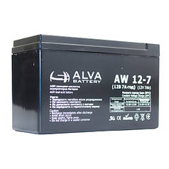 Аккумулятор AW 12v | 7A | ALVA