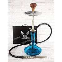 Украинский кальян Sky Hookah Mini компактный нержавеющая сталь Синий