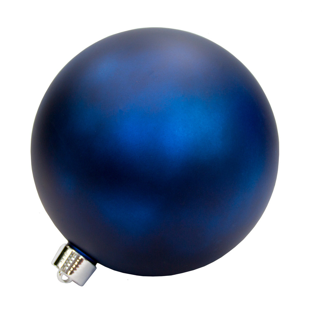 Велика ялинкова іграшка - куля, 25 см, синя, матова, пластик (034192), фото 1