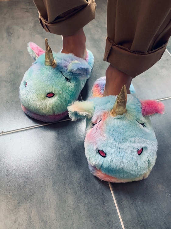 Домашні тапочки Єдиноріг Райдужний Бриз 35-38 р, фото 1