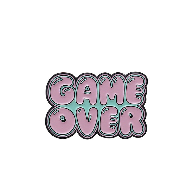 "Кінець гри Game over" значок (пін) металевий