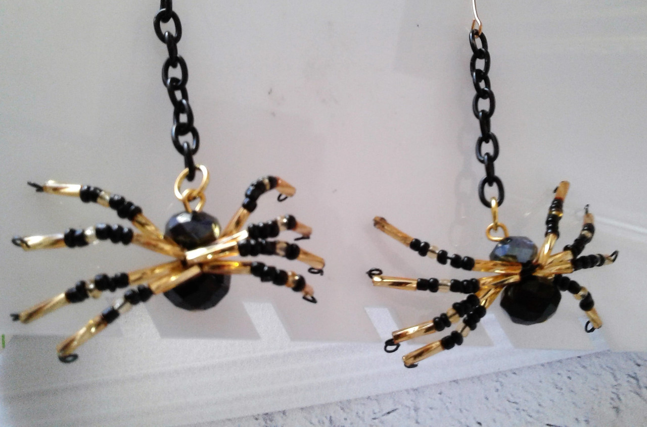 Сережки — "Павук" аксесуар до карнавального костюма на Гелловін.