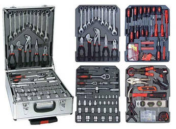 Набір інструментів AL-FA [186 елементи / Валіза 3 рівня / Cr-V]