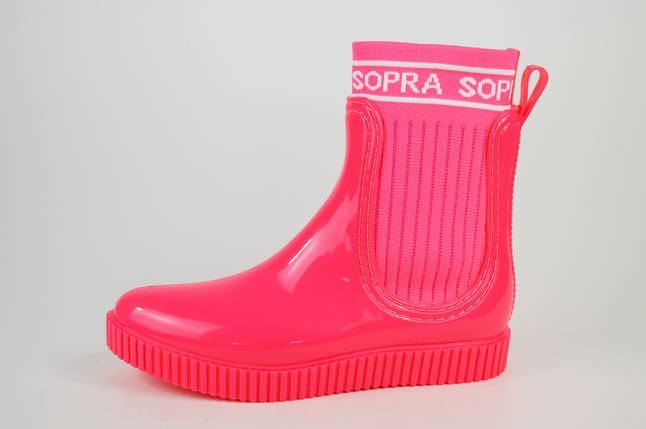 Чоботи гумові жіночі Sopra DDL01 рожеві 39, фото 1