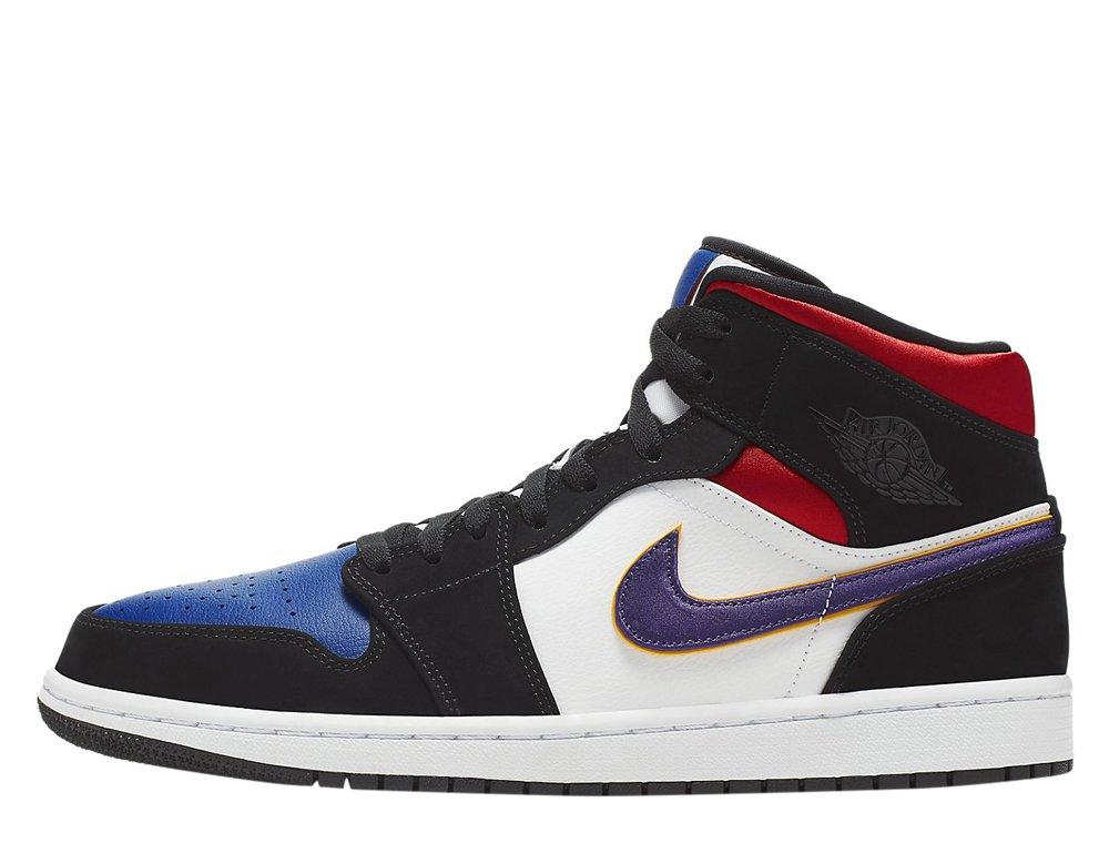 Мужские кроссовки Air Jordan 1 Mid SE Top 3 Lakers 852542-005