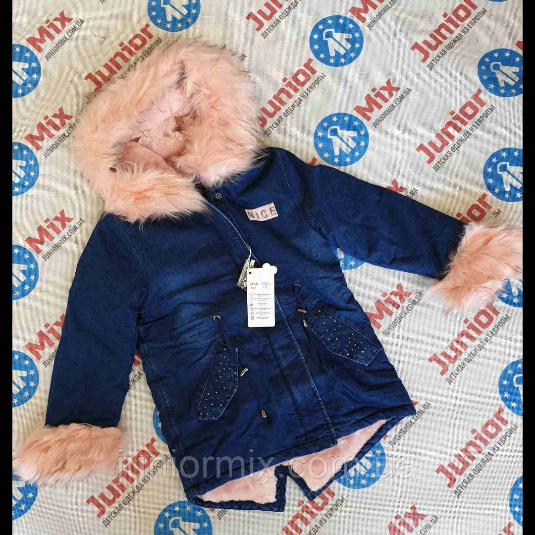 Підліткові теплі джинсові парки для дівчаток оптом