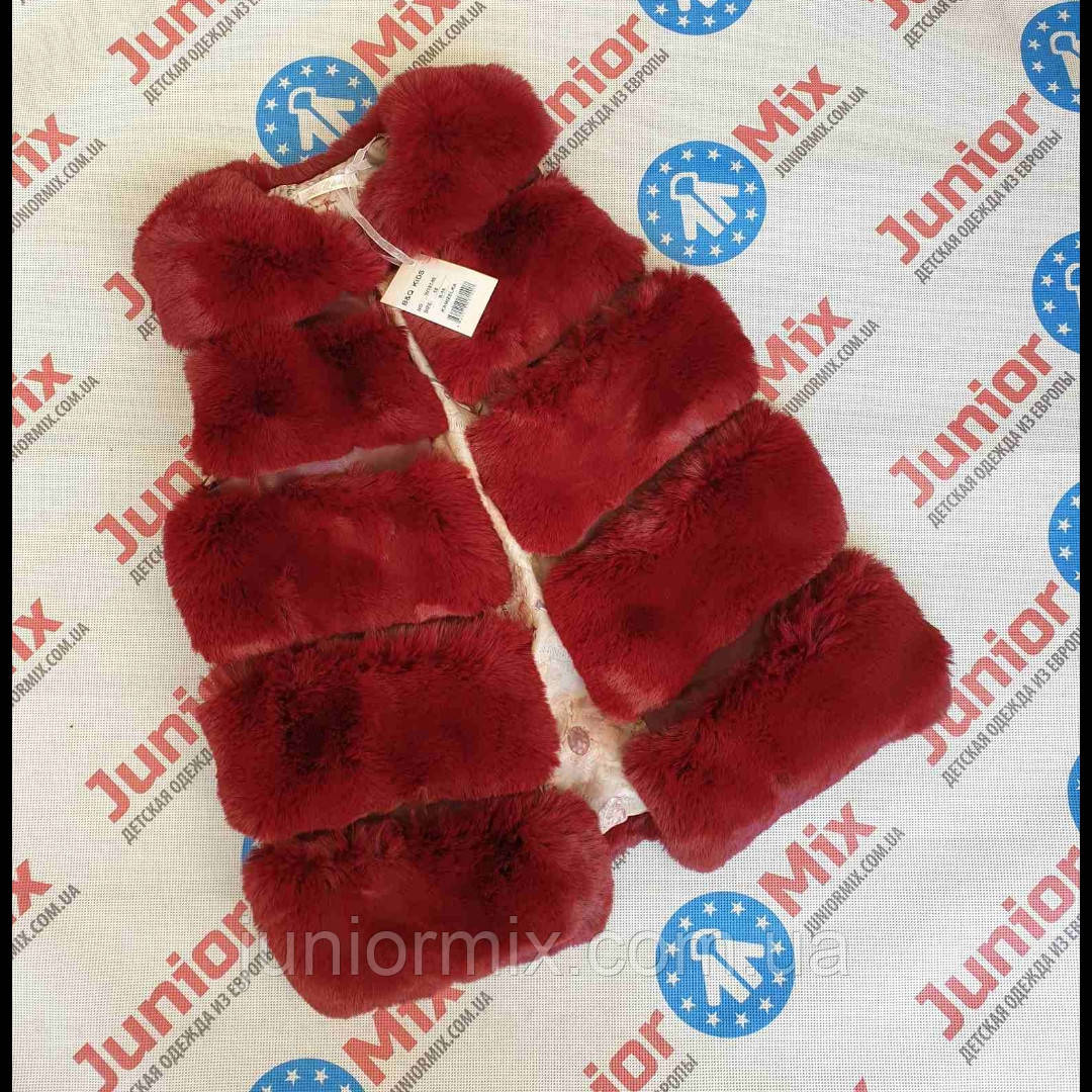 Підліткові хутряні теплі та модні жилетки для дівчаток