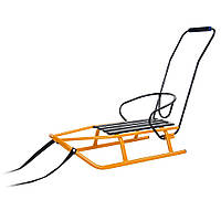 Санки "Шершень" Оранж + спинка Чорна + ручка (Vitan ТМ)