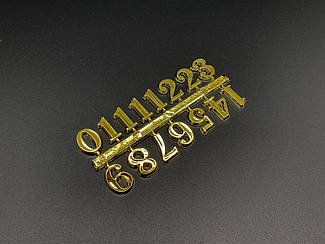 Римські цифри для самостійного виготовлення настінного годинника висотою 1.7 см золотого кольору