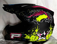 Кроссовый мото шлем Energi P + очки в подарок