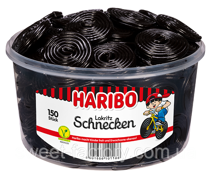 Лакричні цукерки Haribo Lakritz Schnecken 150s 1500g, фото 1