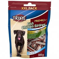 Тrixie PREMIO Chicken and Pollock Snack Stripes лакомство для собак с курицей и рыбой, 300г