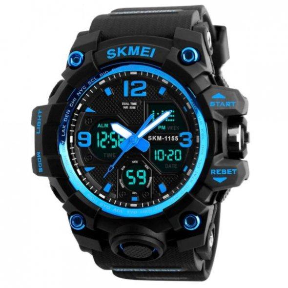 Чоловічий наручний годинник Skmei Hamlet Blue 1155B, фото 1