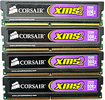 Ігрова оперативна пам'ять Corsair XMS2 DDR2 8Gb (4x2Gb) 800MHz PC2-6400U 2R8 CL5 (CM2X2048-6400C5) Б/В