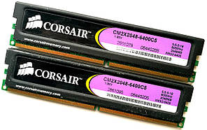Ігрова оперативна пам'ять Corsair XMS2 DDR2 4Gb (2x2Gb) 800MHz PC2-6400U 2R8 CL5 1.8V (CM2X2048-6400C5) Б/В