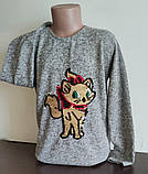 Туніка для дівчинки Кішка ,паєтки перевертні, змінюють колір -134-140, фото 3