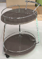 Сервірувальний столик на коліщатках Флоренція V323 капучино хакі 600х500х800